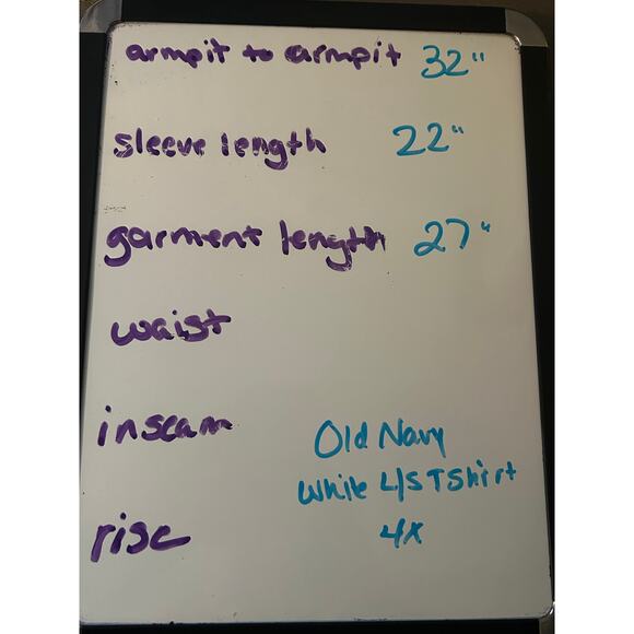 NWT Old Navy Plus White Long Sleeve Heavier Weight T Shirt Live & Love Size 4X - Picture 6 of 6